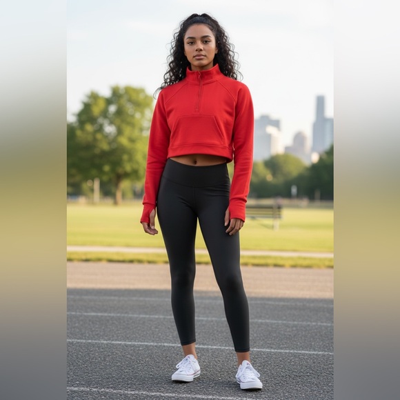 all in motion Tops - All in Motion Vibrant Red Pullover NWOT